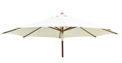 Alexander Rose 3m Round Hardwood LUXURY Parasol in Ecru