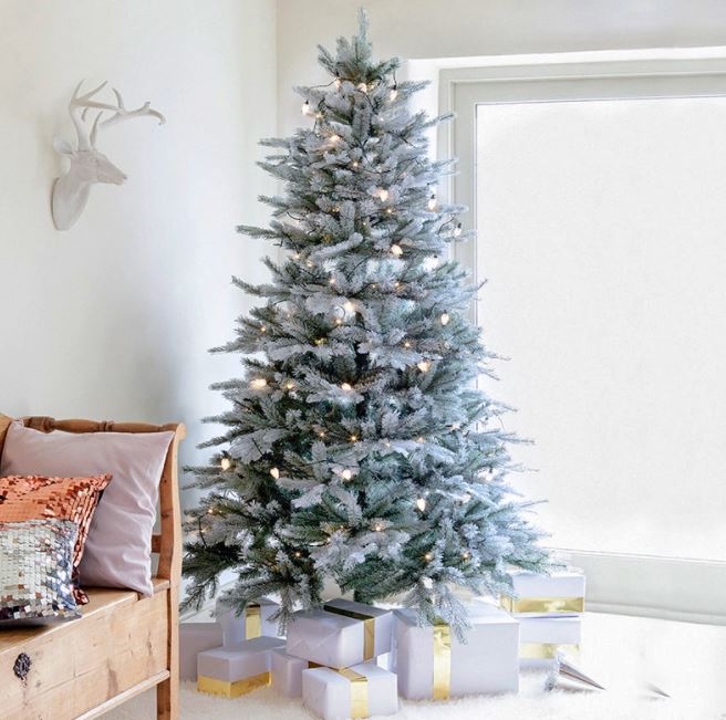 Kaemingk Artificial Frosted Vermont Spruce 7ft Artificial Christmas