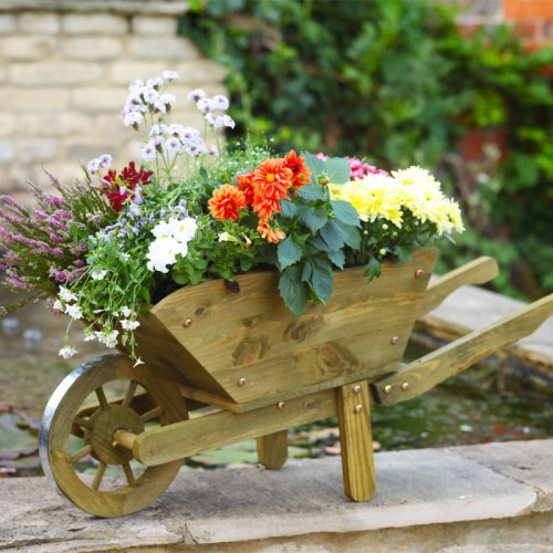 Smart Garden Wooden Wheelbarrow Planter Birstall Garden Centre