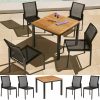 Barlow Tyrie "Aura" 4 Seater 90cm Square Dining Table Set