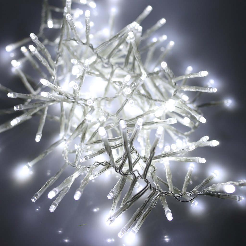 Noma 360 White LED & Clear Cable Cluster Christmas Lights Birstall